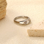 Witte zirkonia inlegring