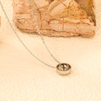 Ronde veelkleurige opaal hanger ketting