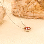 Ronde veelkleurige opaal hanger ketting