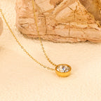 Ronde veelkleurige opaal hanger ketting