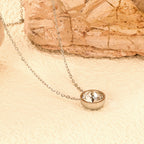 Ronde veelkleurige opaal hanger ketting