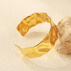 Wijd open zachte armband goud