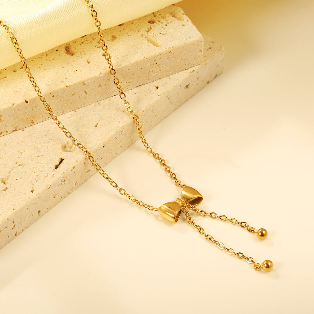 Strikketting met dubbele stalen kralen