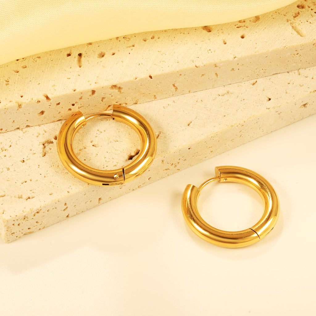 Cirkelvormige oorbellen in goudkleur