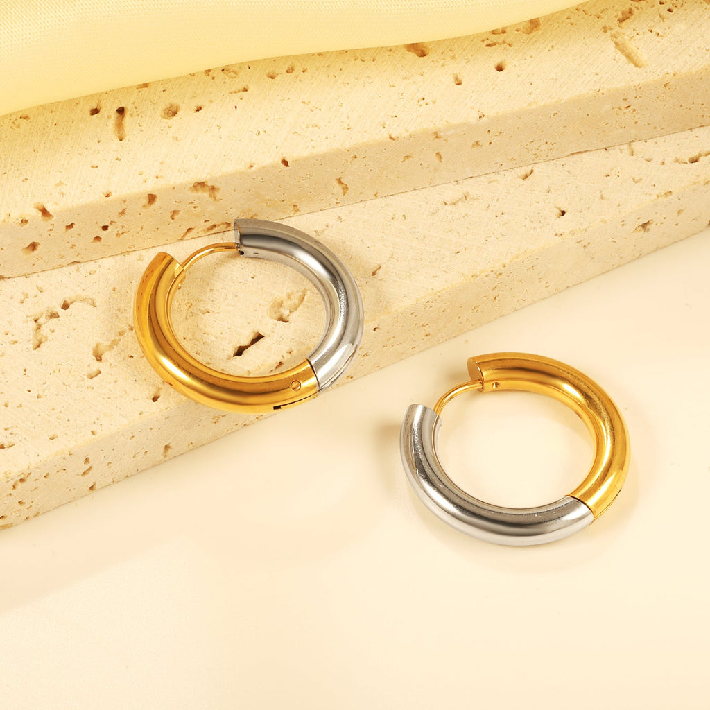 Cirkelvormige oorbellen in goudkleur