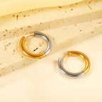 Cirkelvormige oorbellen in goudkleur