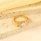 Oversized ovale diamanten ring