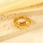 Overdreven gemengde kleur diamanten ring