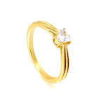 Minimalistische bandring met witte ronde diamanten