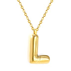 Bubble Letter Initial Ketting