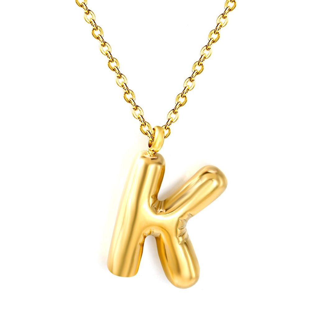 Bubble Letter Initial Ketting