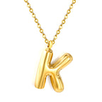 Bubble Letter Initial Ketting