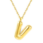 Bubble Letter Initial Ketting