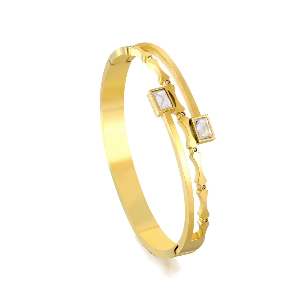 Bamboe armband met diamanten