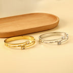 Bamboe armband met diamanten