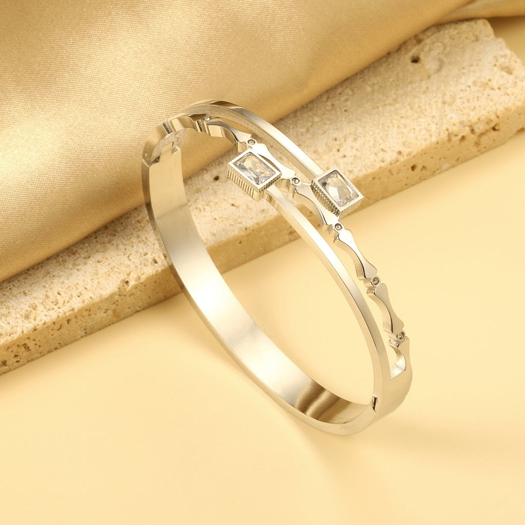 Bamboe armband met diamanten