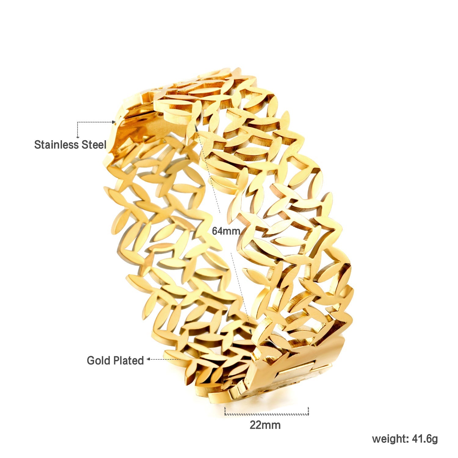 Grasvormige holle armband