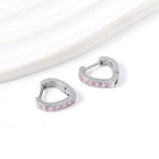 Boucles d'oreilles à clips en forme de cœur avec diamants