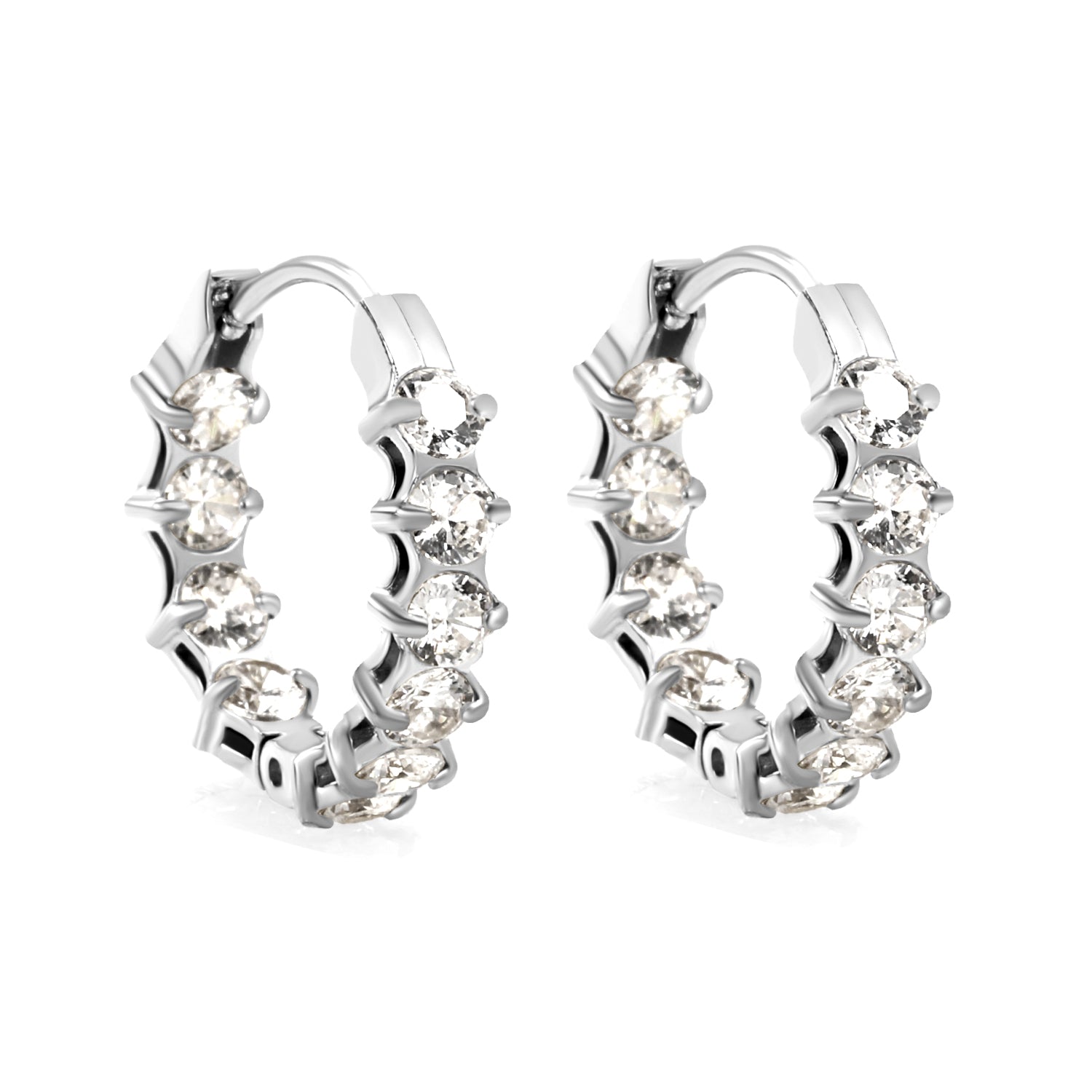 Dikke zirkoon oorclips