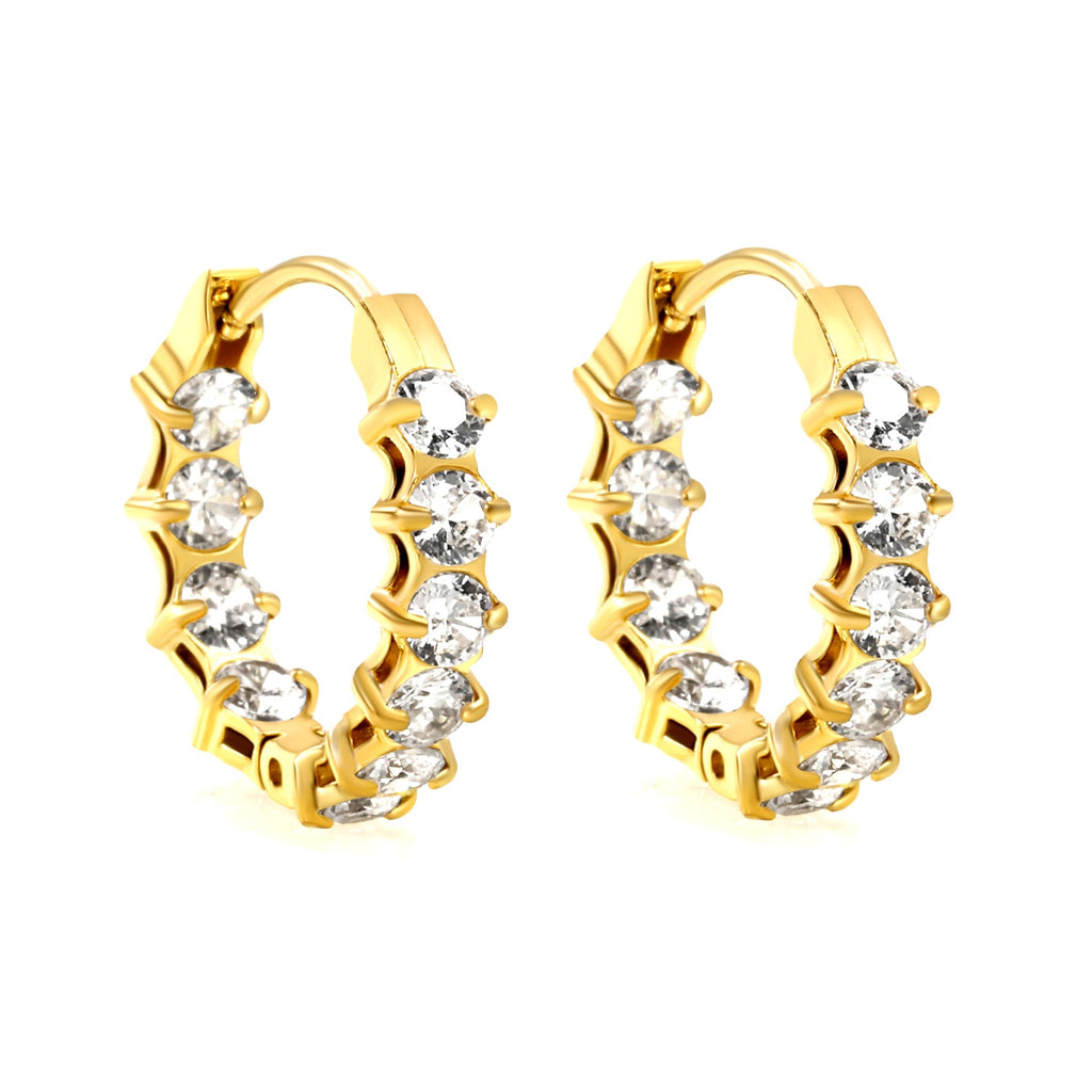 Dikke zirkoon oorclips