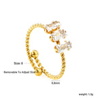 Hoge 6,6 mm losse twist zirkonium ring