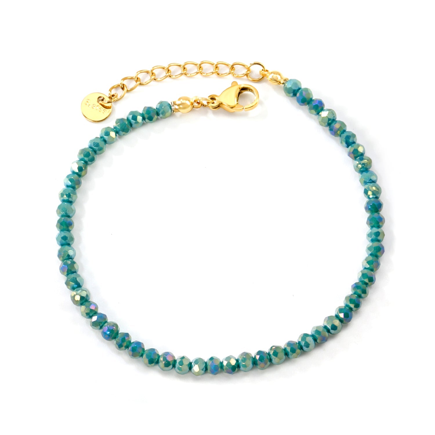 Bracelet de perles rondes rhombiques