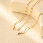 Vierkante zirkoon hanger ketting met kruisketting