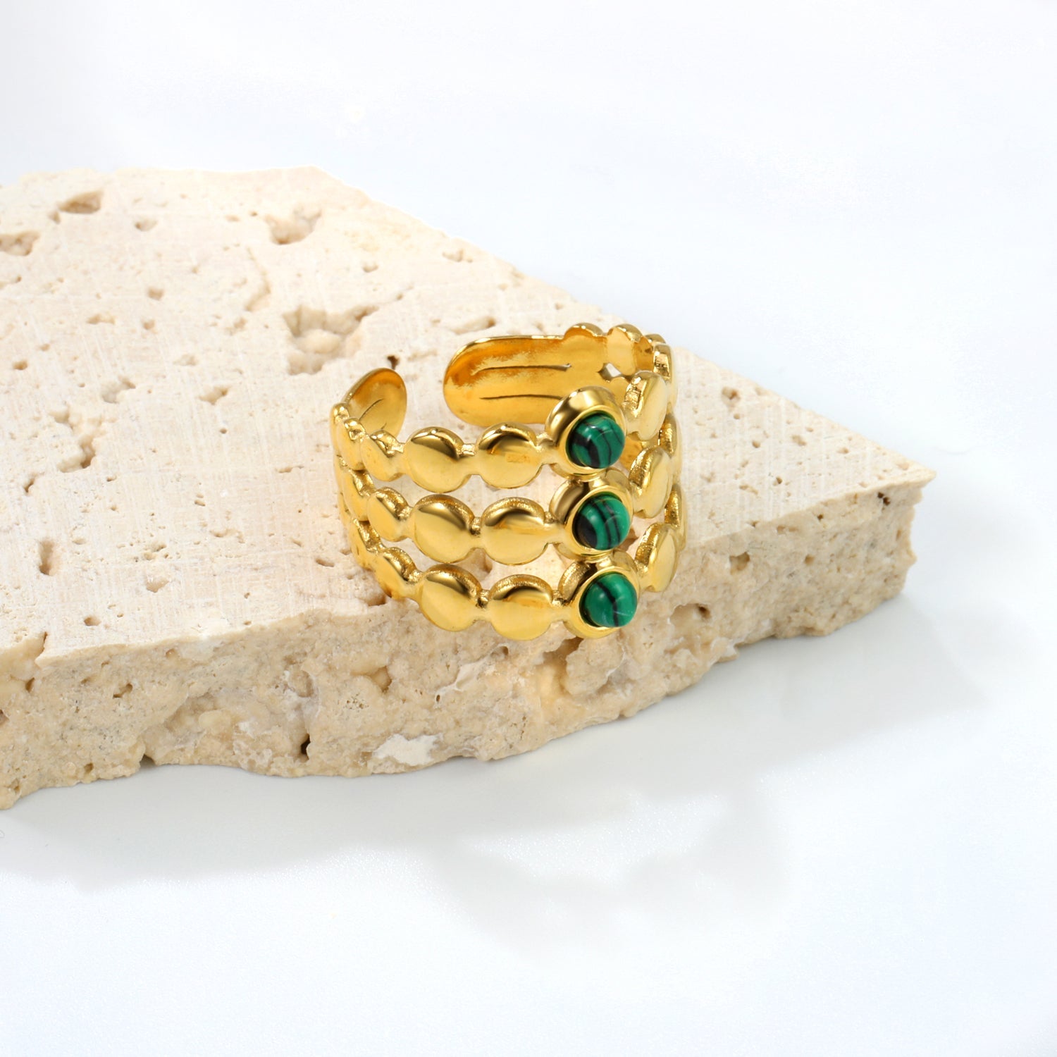 Turquoise steen open-end ring