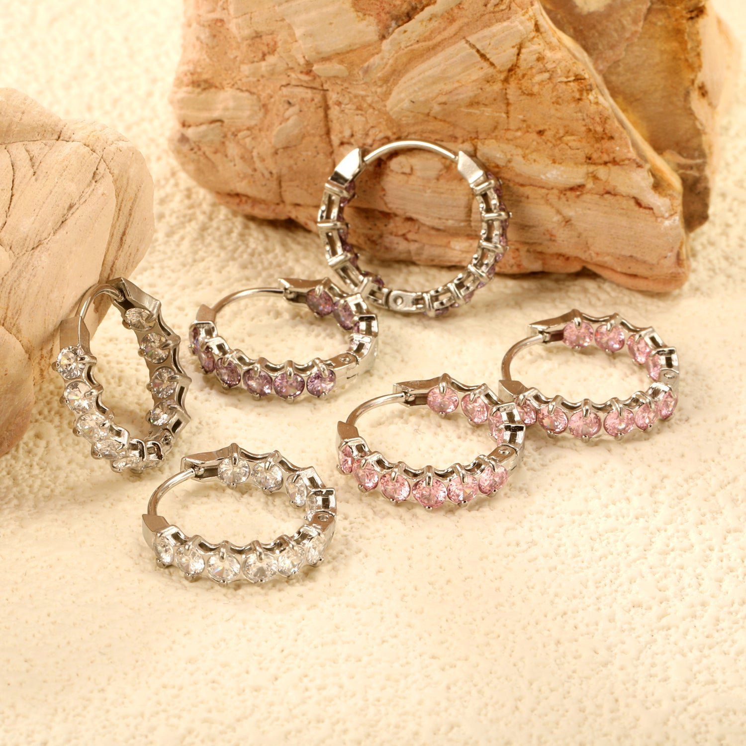 Dikke zirkoon oorclips