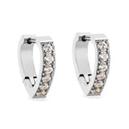 Boucles d'oreilles à clips en forme de cœur avec diamants