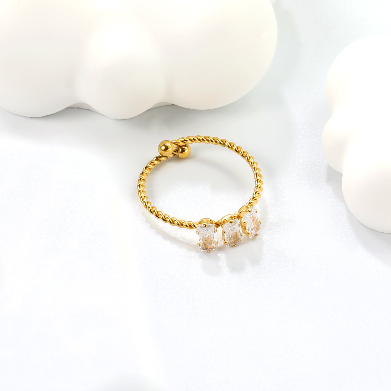 Hoge 6,6 mm losse twist zirkonium ring