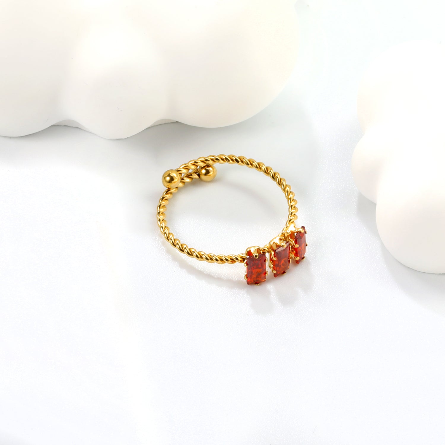 Hoge 6,6 mm losse twist zirkonium ring