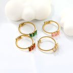 Hoge 6,6 mm losse twist zirkonium ring