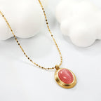 Ovale kattenoog- en tijgerooghangerketting