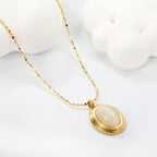 Ovale kattenoog- en tijgerooghangerketting