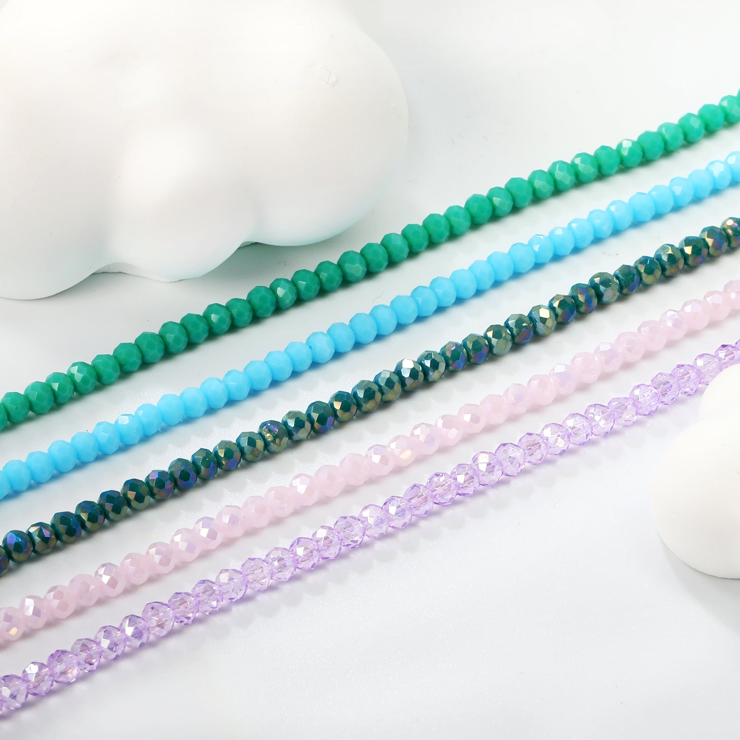 Bracelet de perles rondes rhombiques