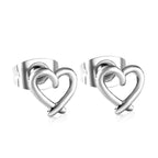 Hartvormige speld oorbellen