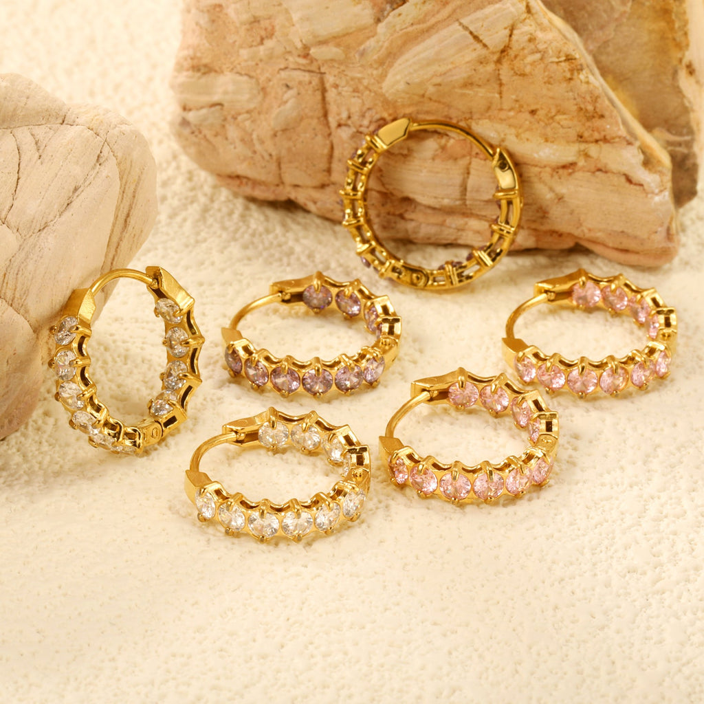 Dikke zirkoon oorclips