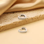 Boucles d'oreilles à clips en forme de cœur avec diamants