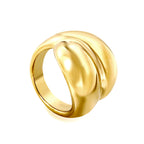 Overdreven gouden ring