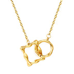 Ketting met onregelmatige vierkante en ronde hanger