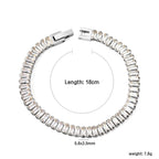 Bracelet à fermoir rectangulaire multi-diamants