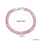 Bracelet à fermoir rectangulaire multi-diamants