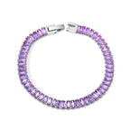 Bracelet à fermoir rectangulaire multi-diamants