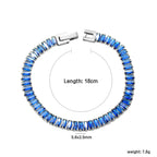 Bracelet à fermoir rectangulaire multi-diamants