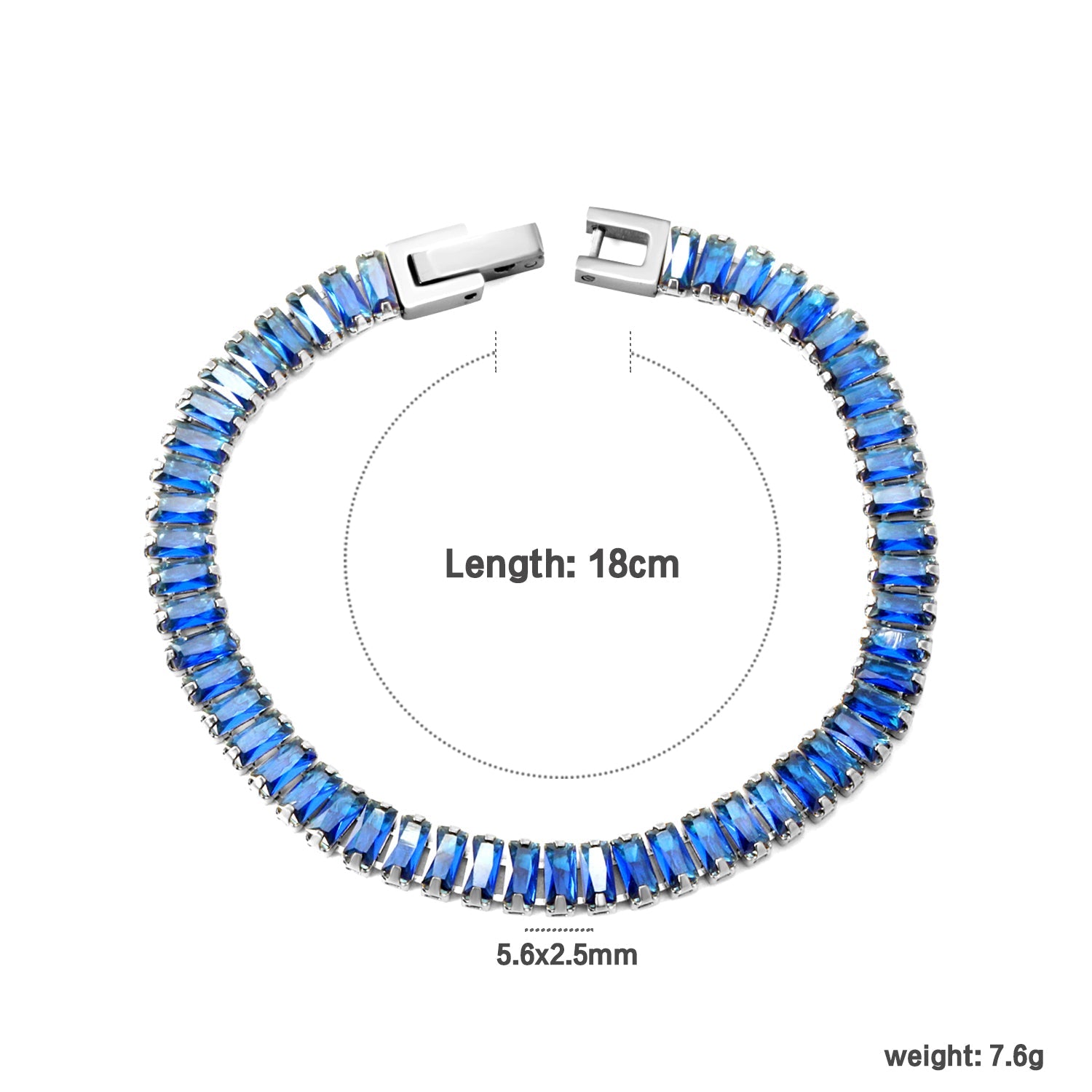 Bracelet à fermoir rectangulaire multi-diamants