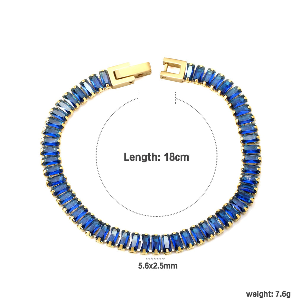 Bracelet à fermoir rectangulaire multi-diamants