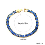 Bracelet à fermoir rectangulaire multi-diamants