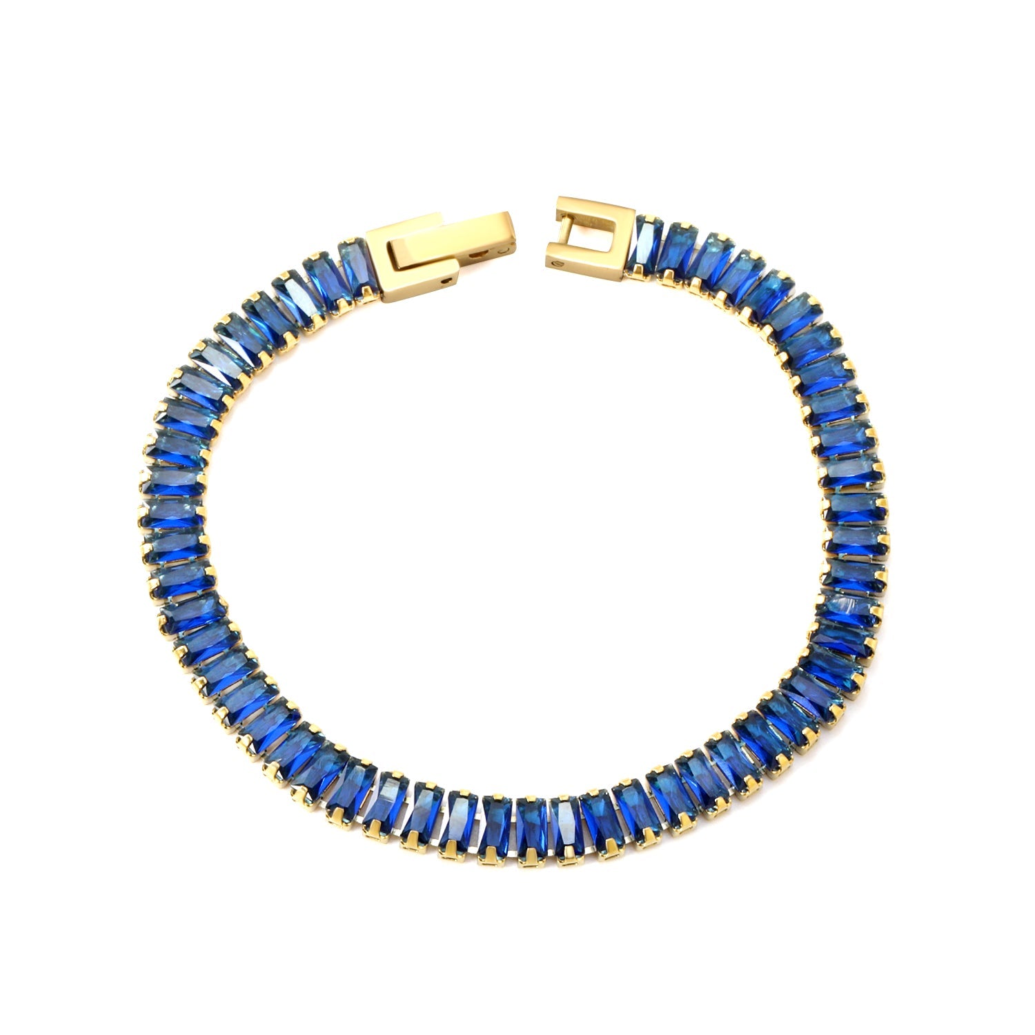 Bracelet à fermoir rectangulaire multi-diamants