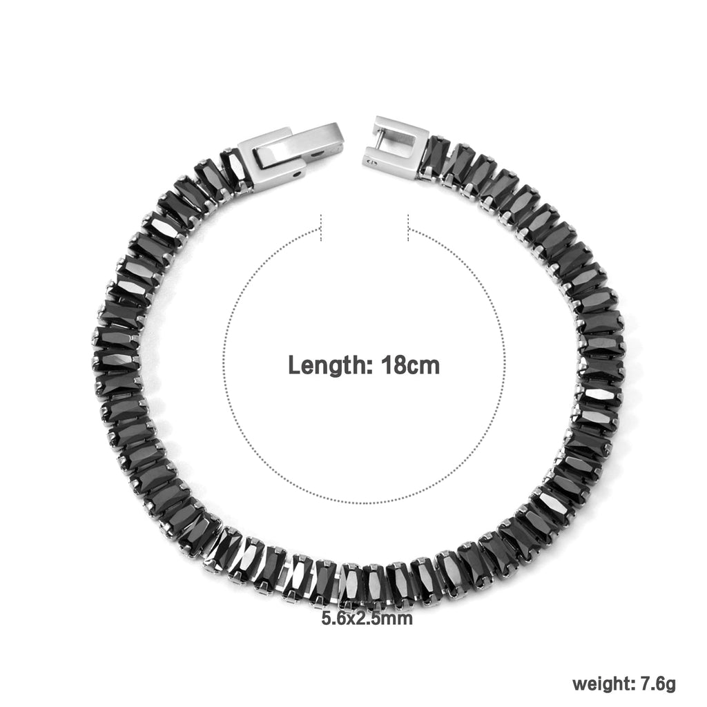 Bracelet à fermoir rectangulaire multi-diamants